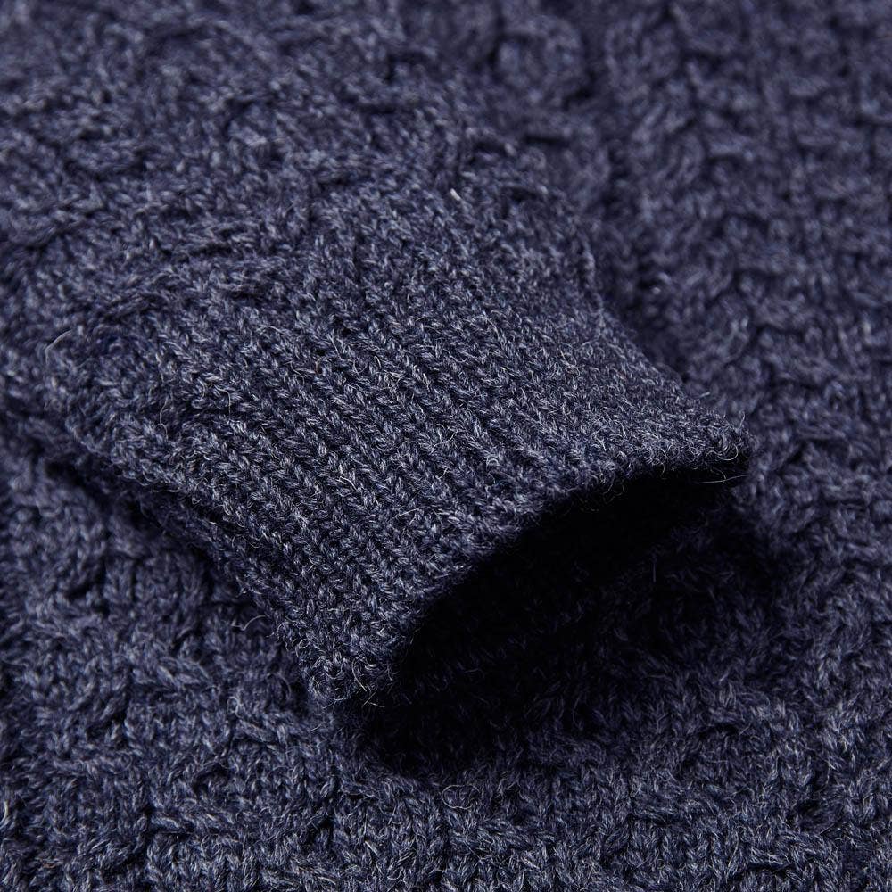 Maglione da uomo in lana britannica a trecce da pescatore