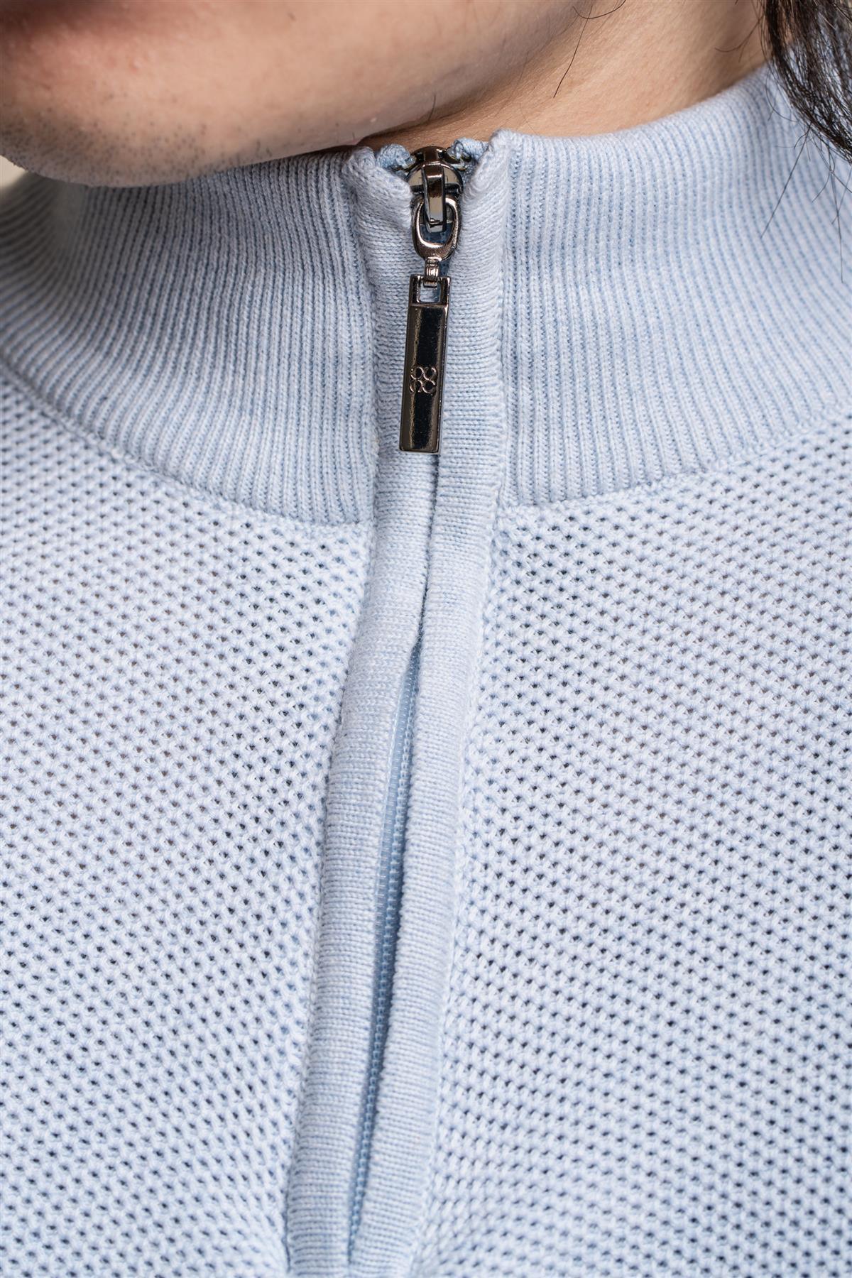 Kyle Blu Navy - Pullover da uomo con zip - Cavani