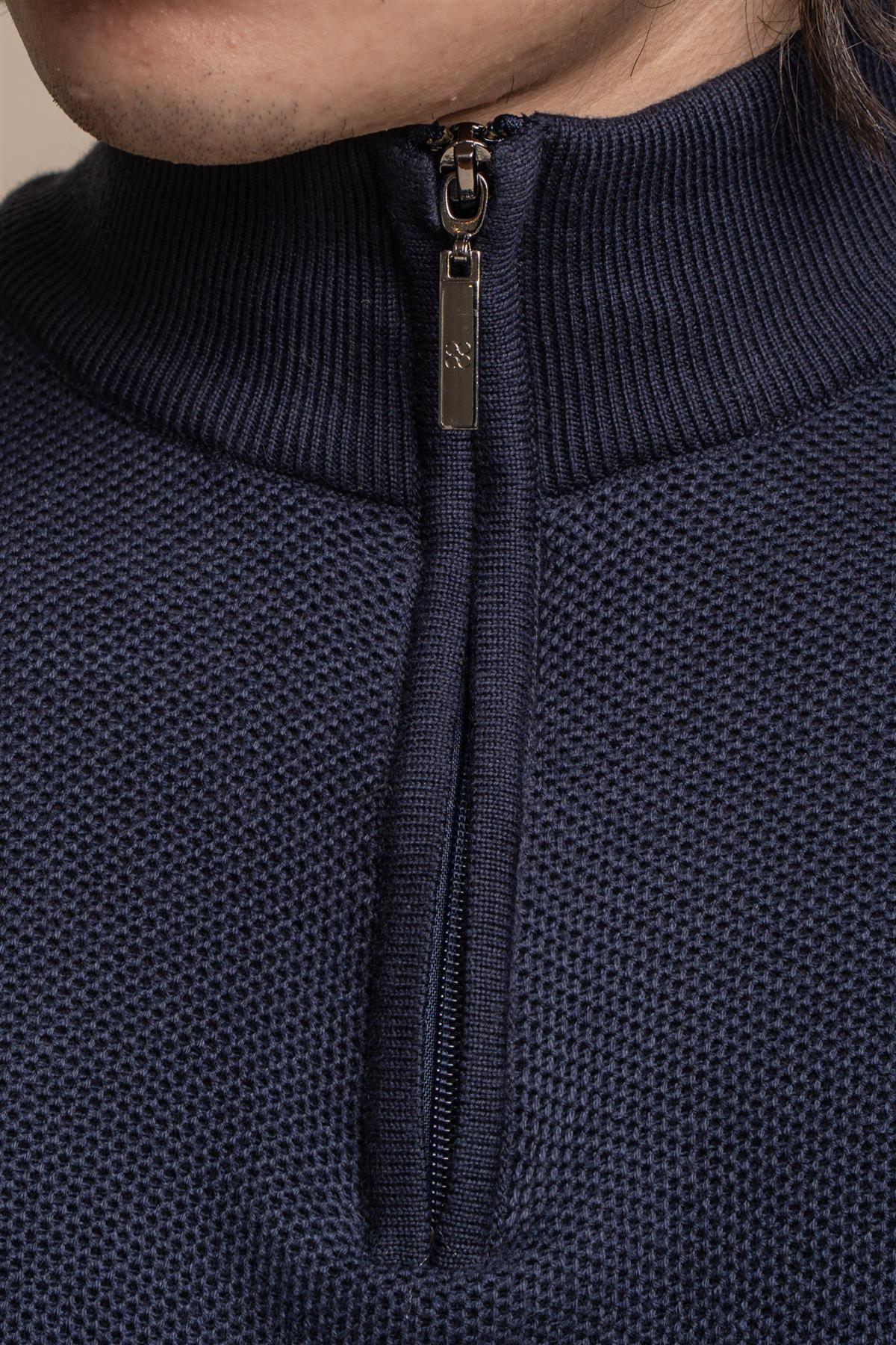 Kyle Verde Mandorla - Pullover da uomo con zip - Cavani