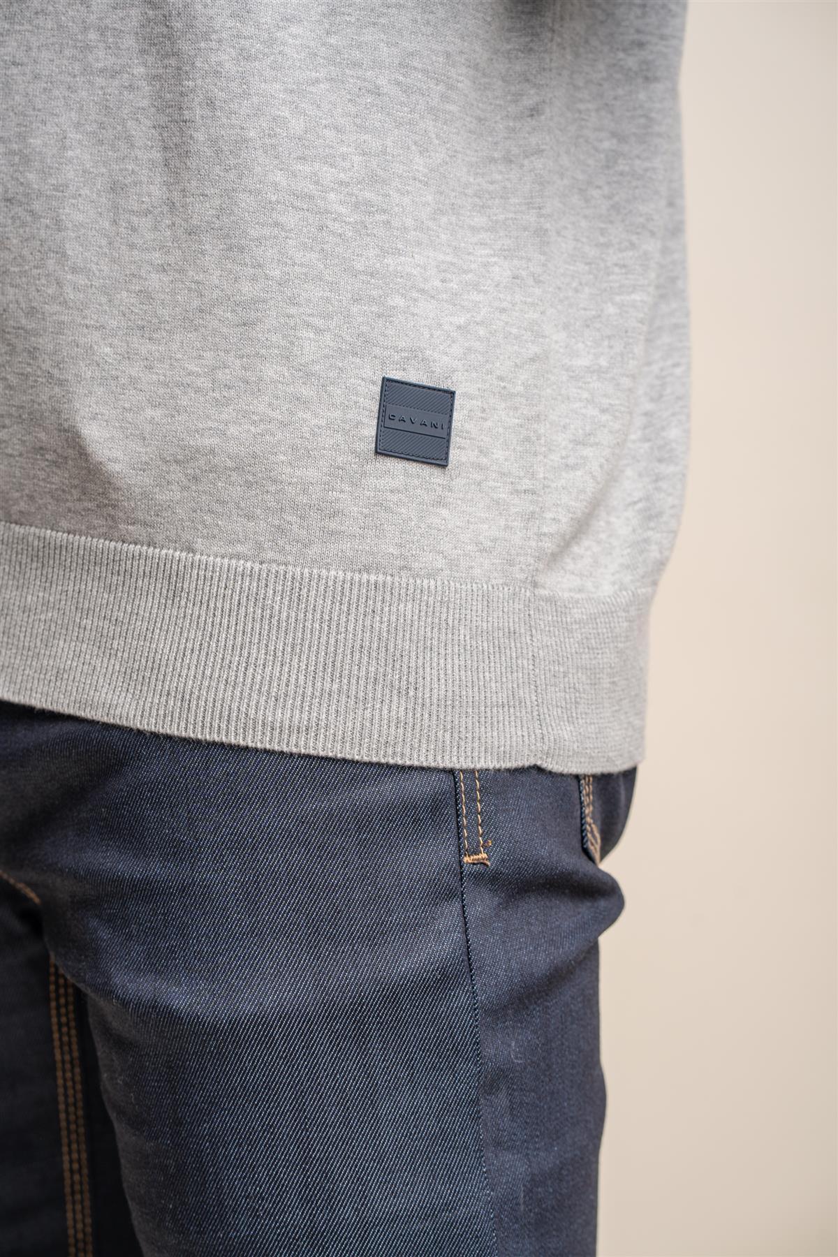 Falcao Ecru - Pullover da uomo con zip - Cavani
