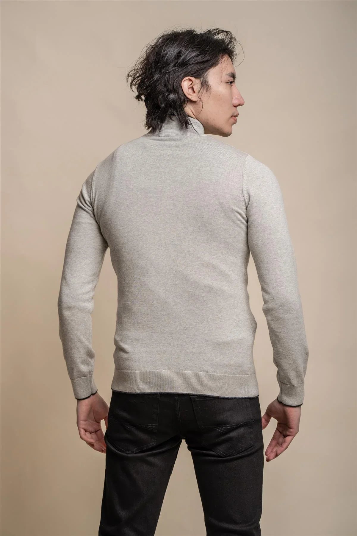 Kyle Verde Mandorla - Pullover da uomo con zip - Cavani