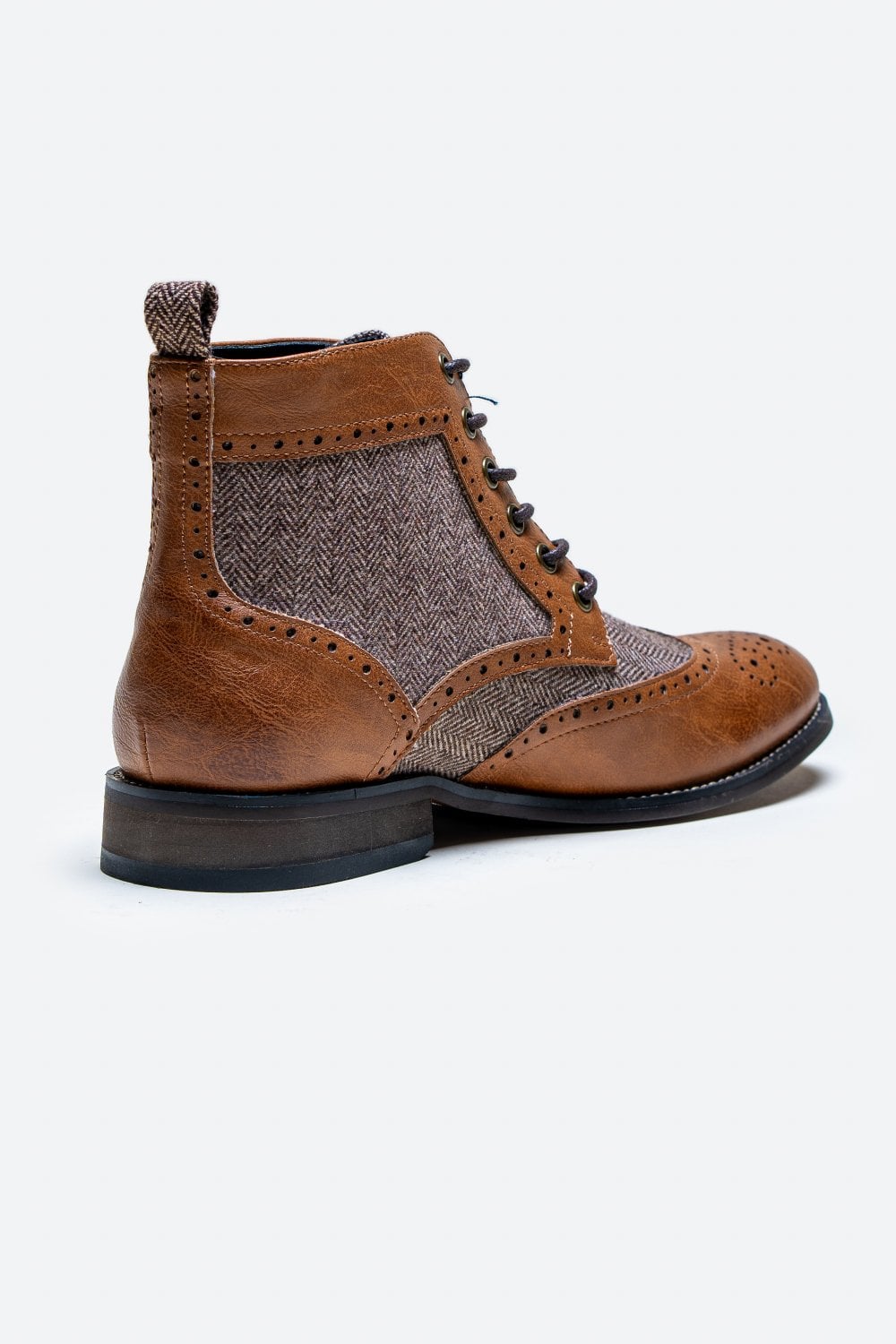 Stivaletti in tweed marrone chiaro | Cavani Jones Tan