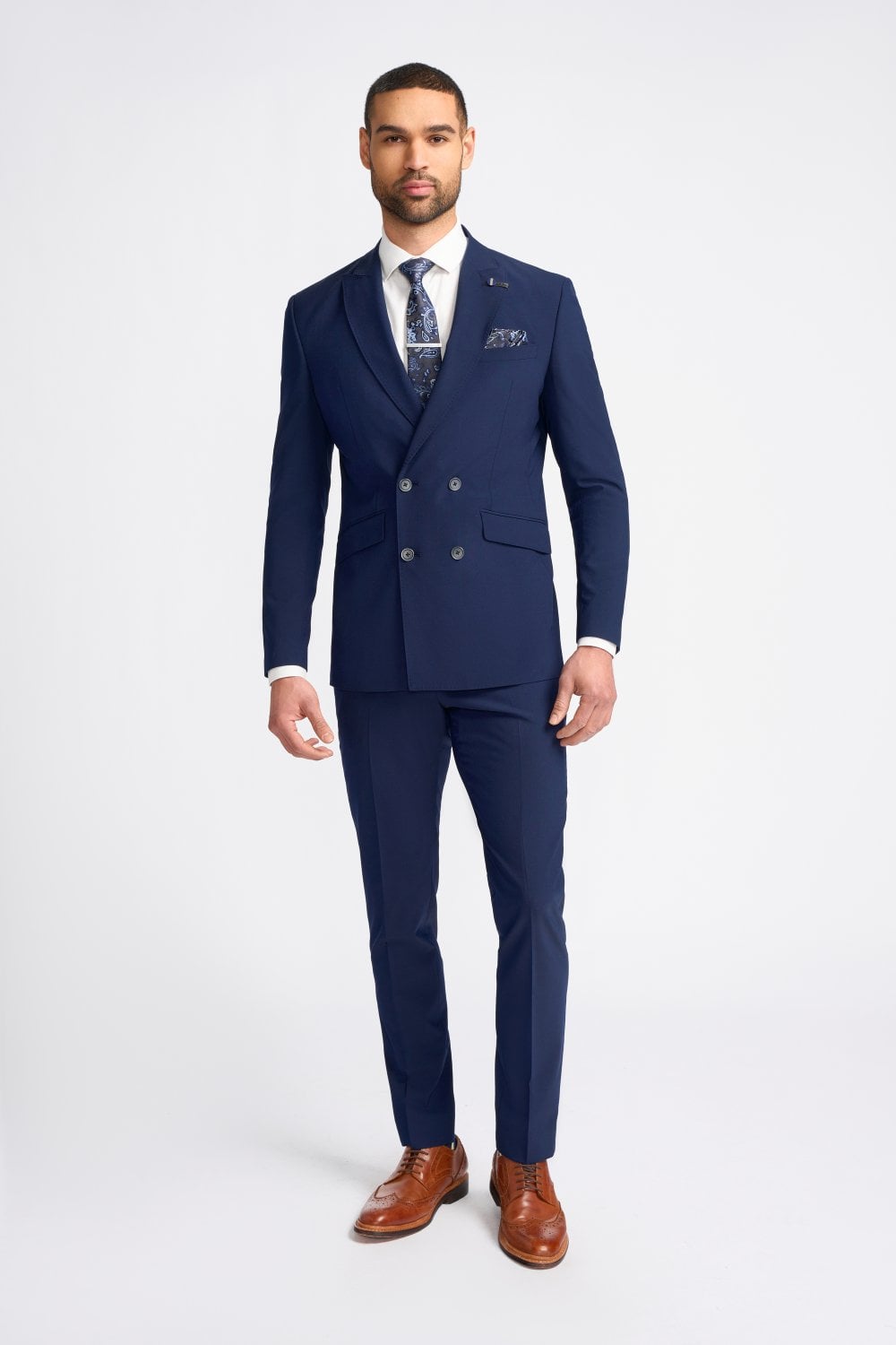 Completo da uomo a due pezzi - Double Breasted - Cavani Victorious Navy Suit 2pz