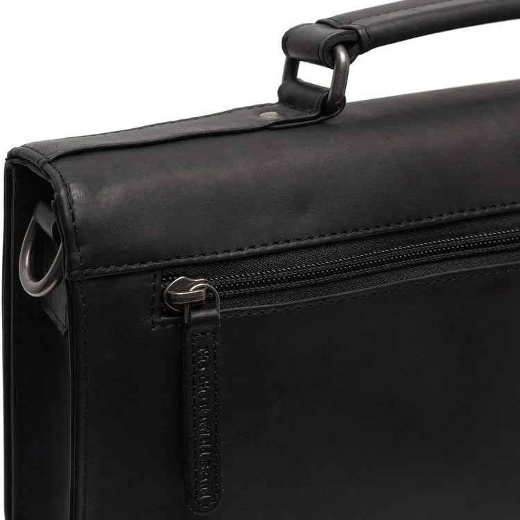 Borsa porta documenti in pelle - The Chesterfield Brand Venice nera