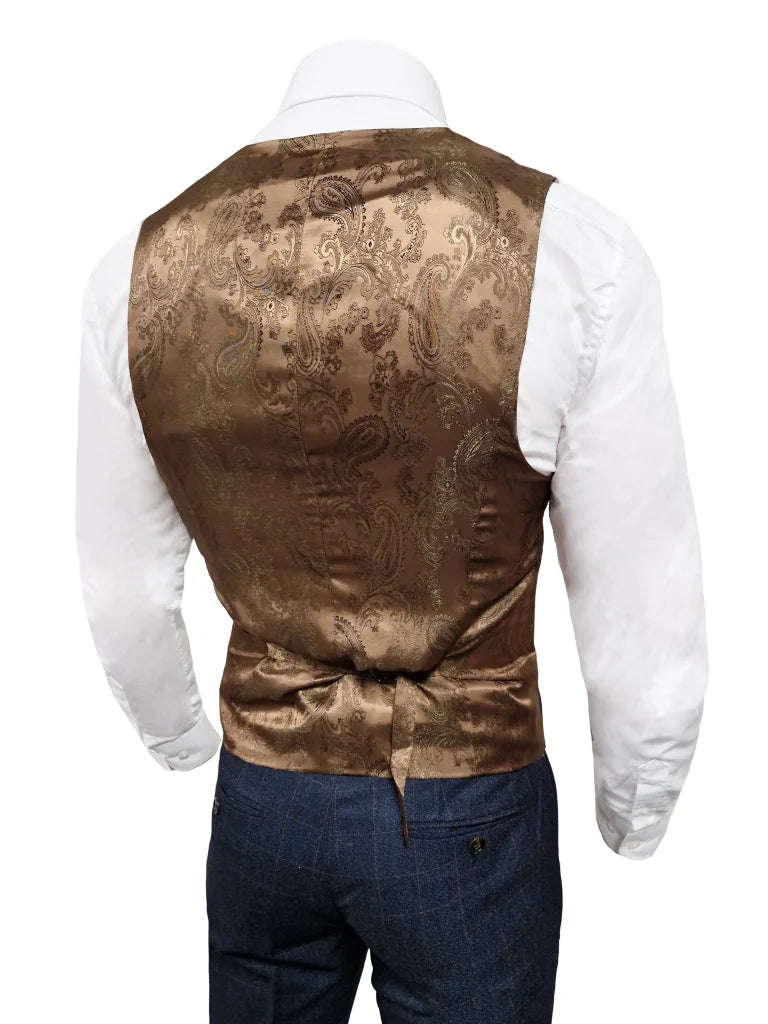 TAVERNY – Gilet Admiral Quadri Blu Navy