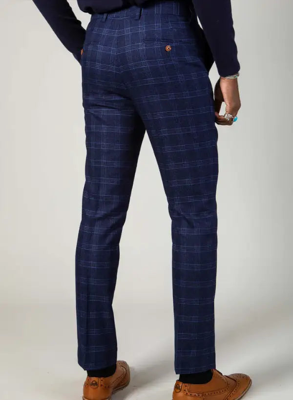 Completo blu a quadri a due pezzi - Marc Darcy Chigwell tweedsuit 2 pezzi