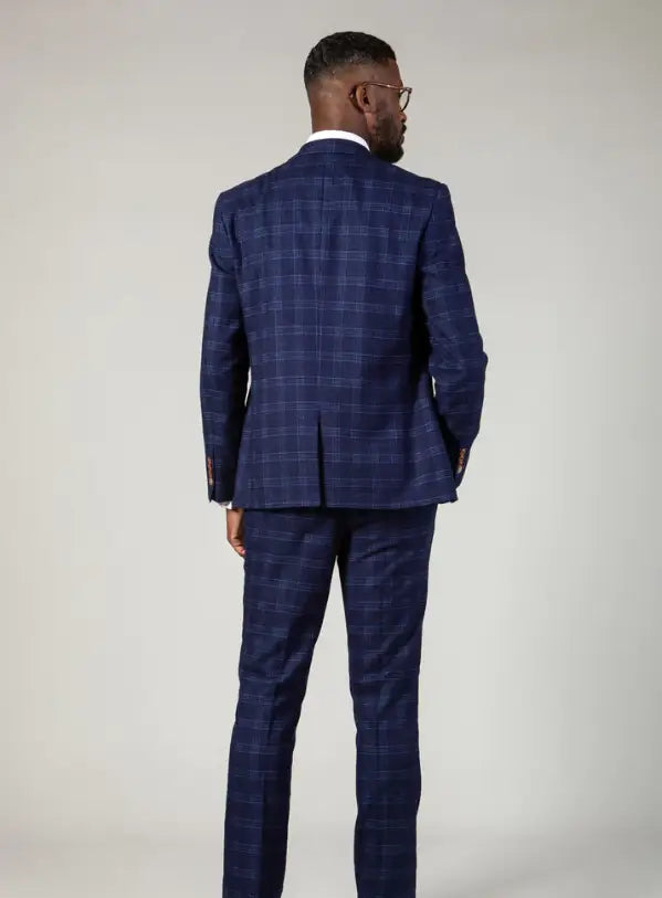 Completo blu a quadri a due pezzi - Marc Darcy Chigwell tweedsuit 2 pezzi