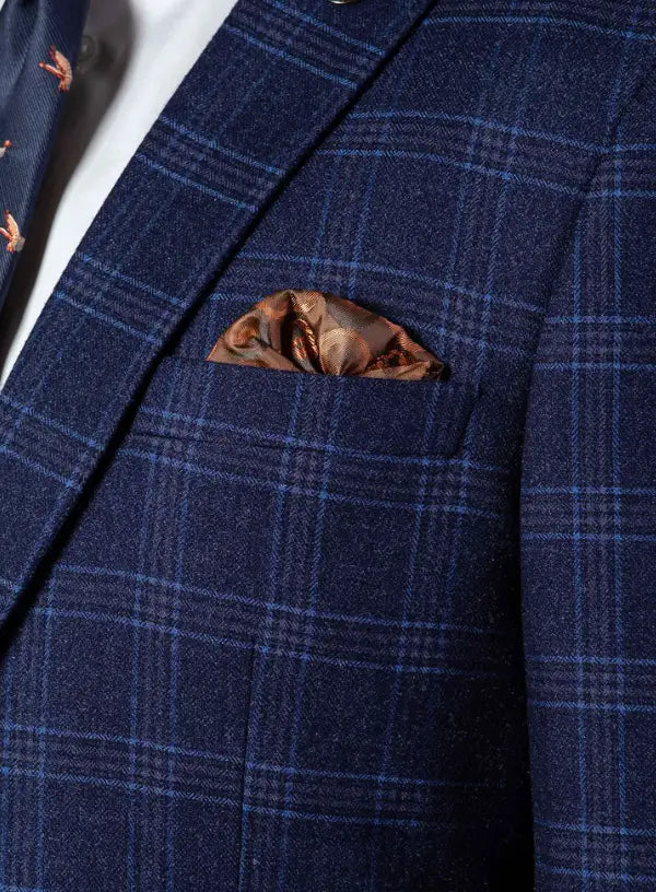 Completo blu a quadri a due pezzi - Marc Darcy Chigwell tweedsuit 2 pezzi