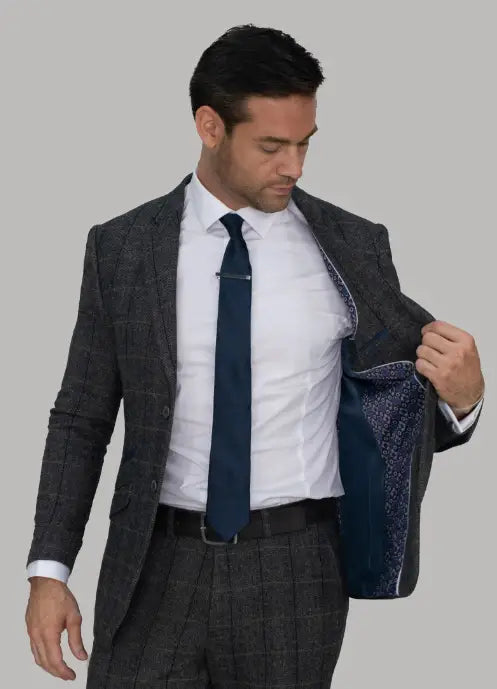 Completo grigio da uomo - Grey Navy Suit 2 pezzi