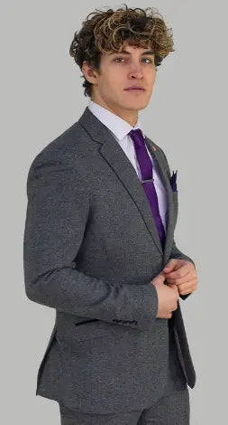 Completo grigio Tweed da uomo - Cavani Martez grey suit 2 pezz