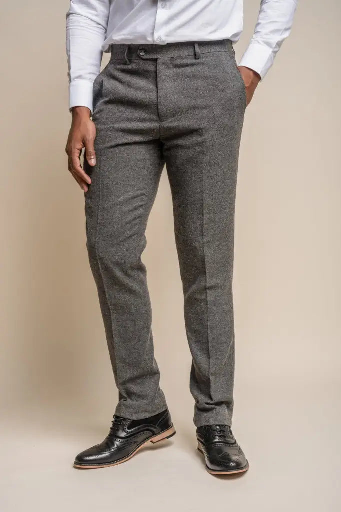 Completo grigio Tweed da uomo - Cavani Martez grey suit 2 pezz