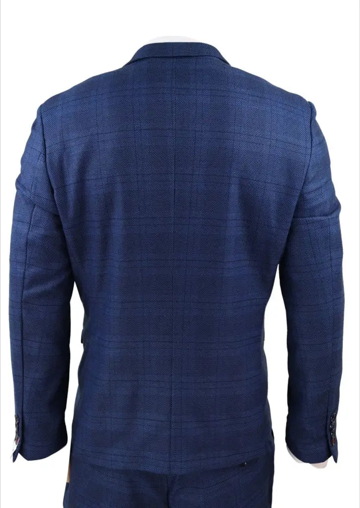 Abito blu navy da uomo - completo Jerry blu a quadri 2 pezzi