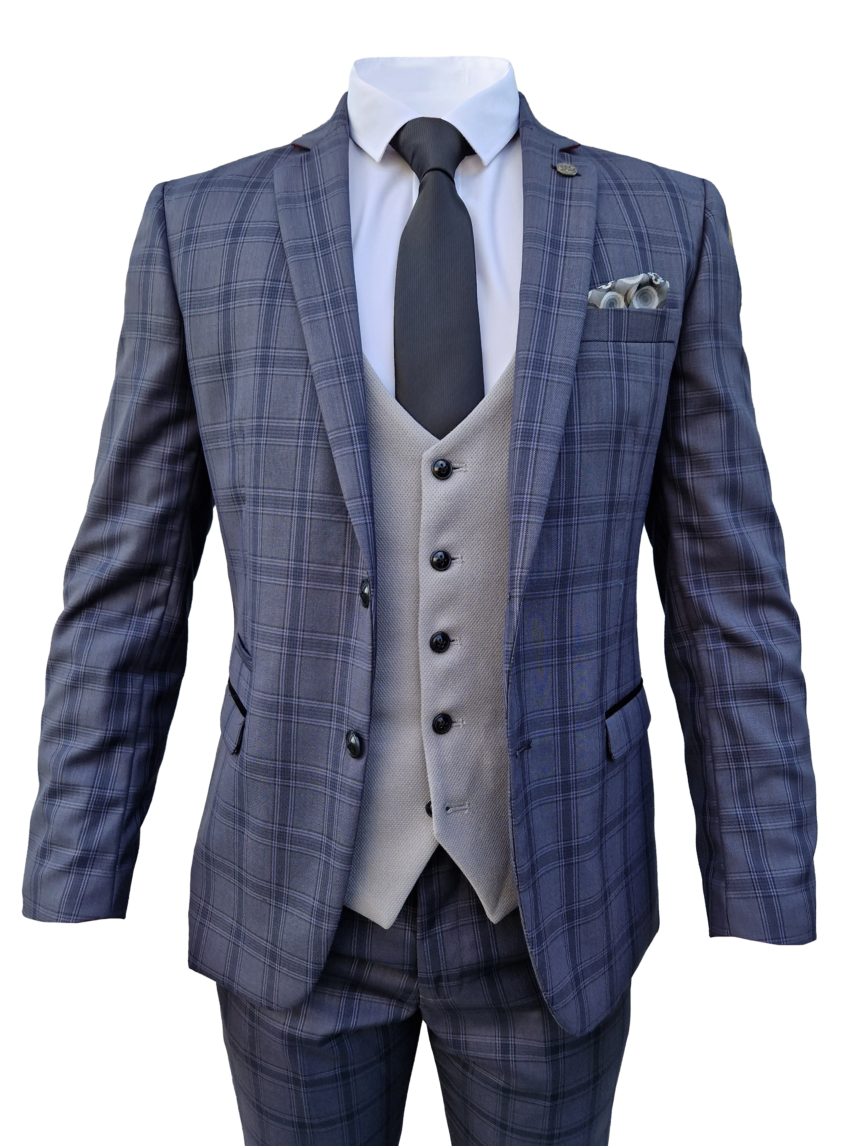 Completo da uomo a tre pezzi Jose Grey - Mix and Match