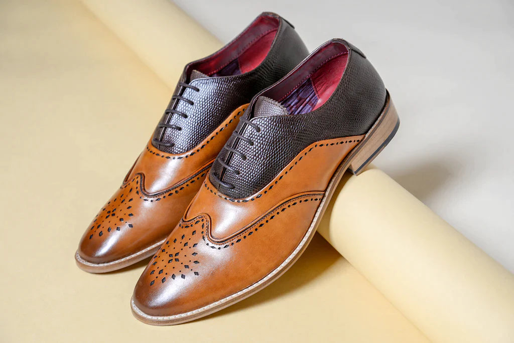 Scarpe in pelle marrone, Marc Darcy Ryan - Wingtip brogue