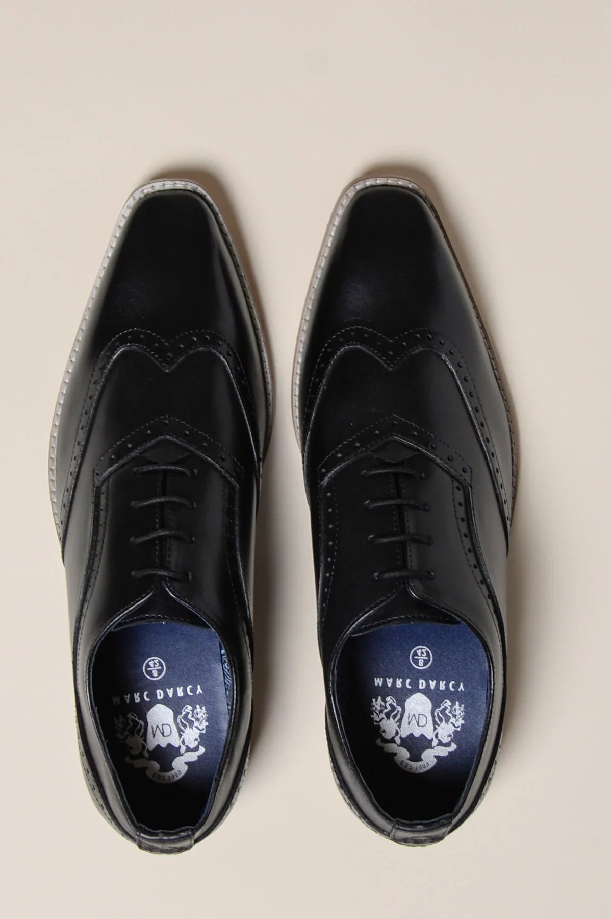 Scarpe in Pelle Nere, Marc Darcy Dawson - Wingtip brogue