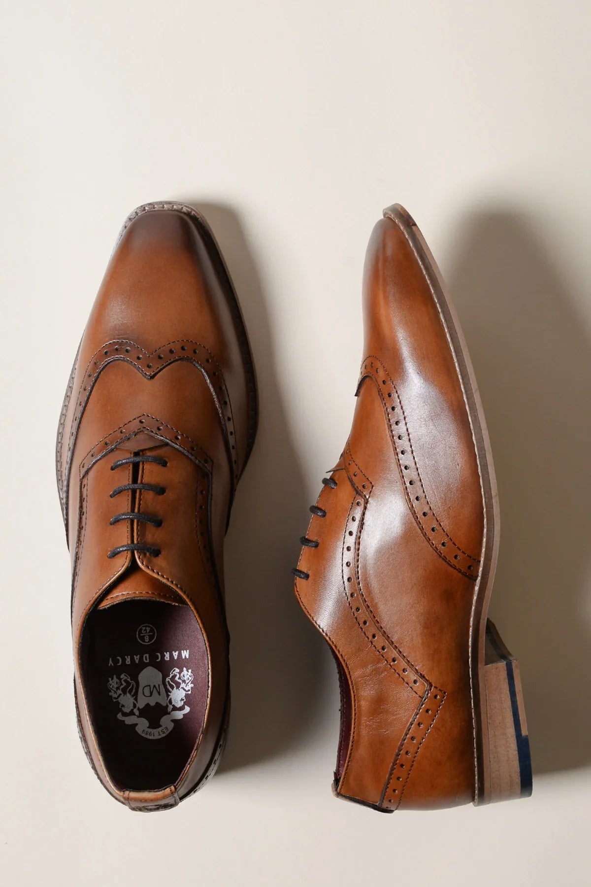 Scarpe in pelle marrone, Marc Darcy Dawson - Wingtip brogue