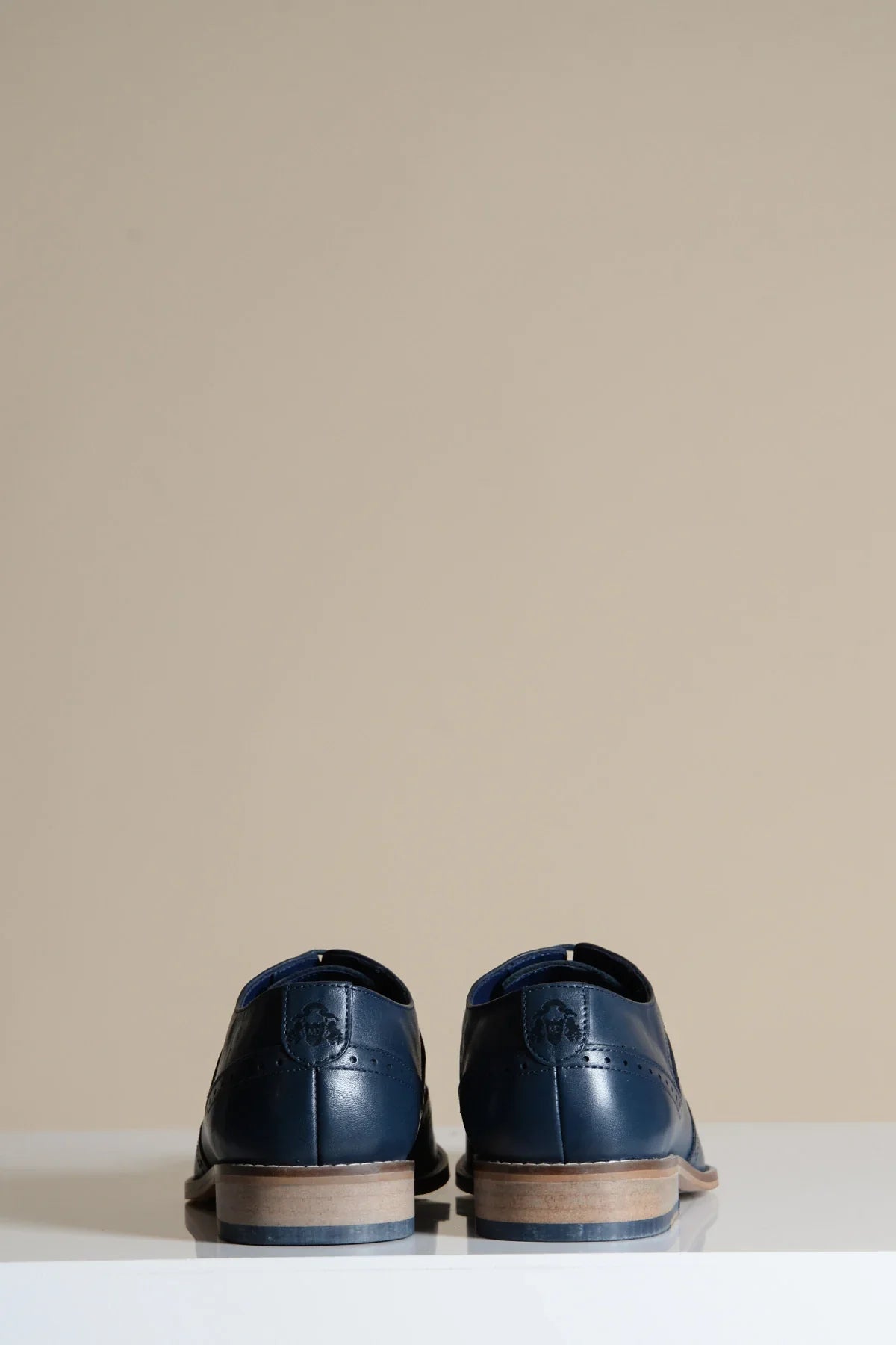 Scarpe in pelle blu navy, Marc Darcy Dawson - Brogue a punta alata