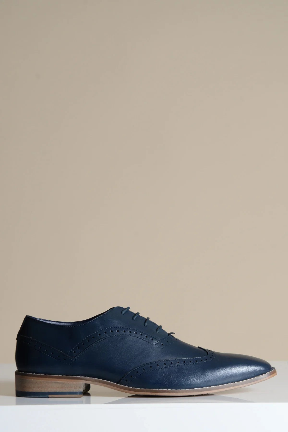 Scarpe in pelle blu navy, Marc Darcy Dawson - Brogue a punta alata