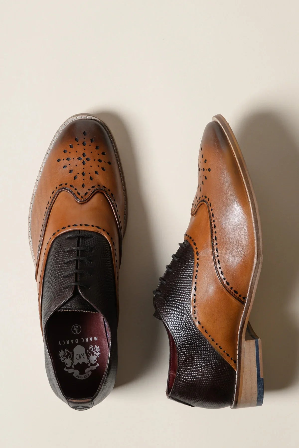 Scarpe in pelle marrone, Marc Darcy Ryan - Wingtip brogue