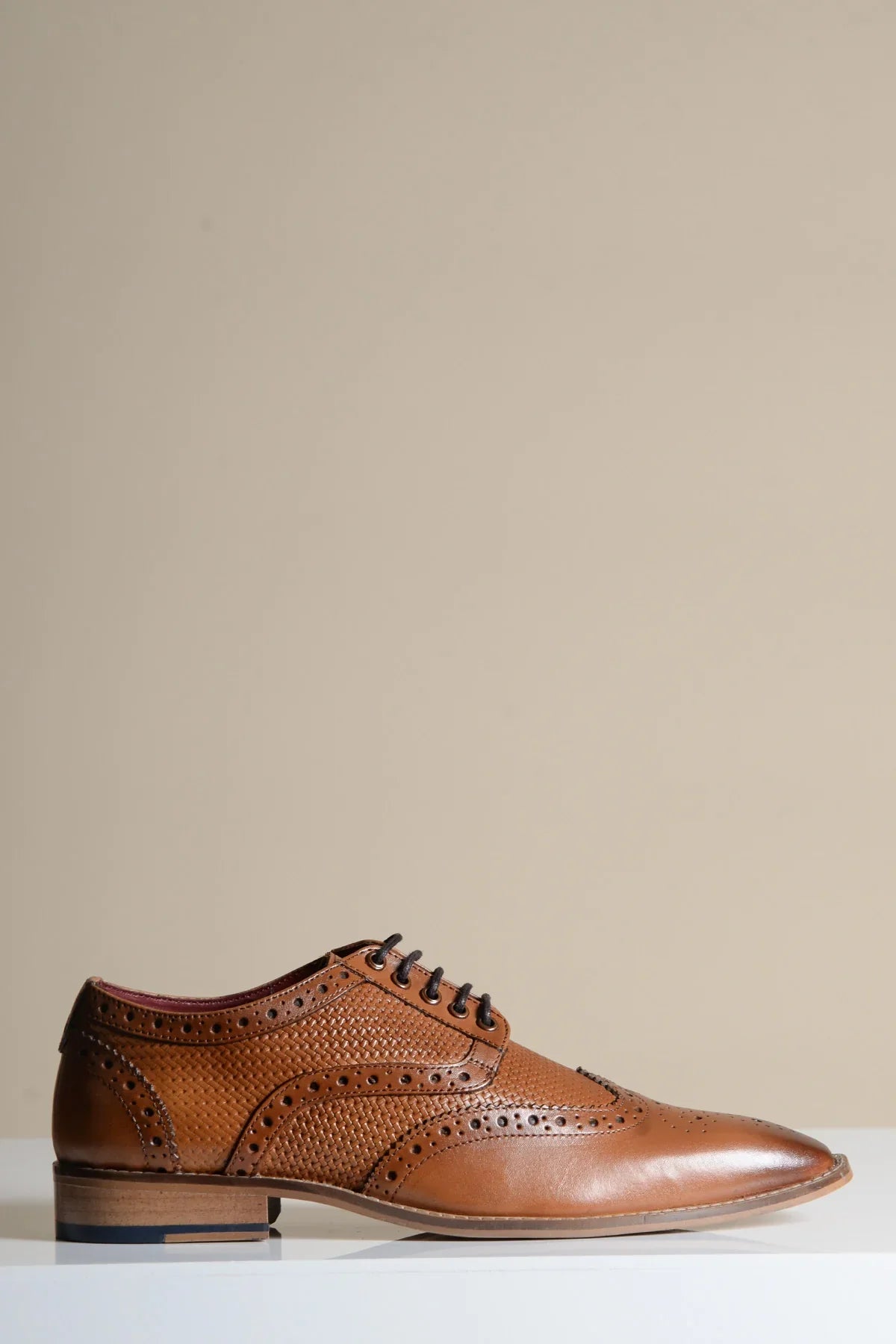 Scarpe in pelle marrone, Marc Darcy Brandon - Brogue con punta alata