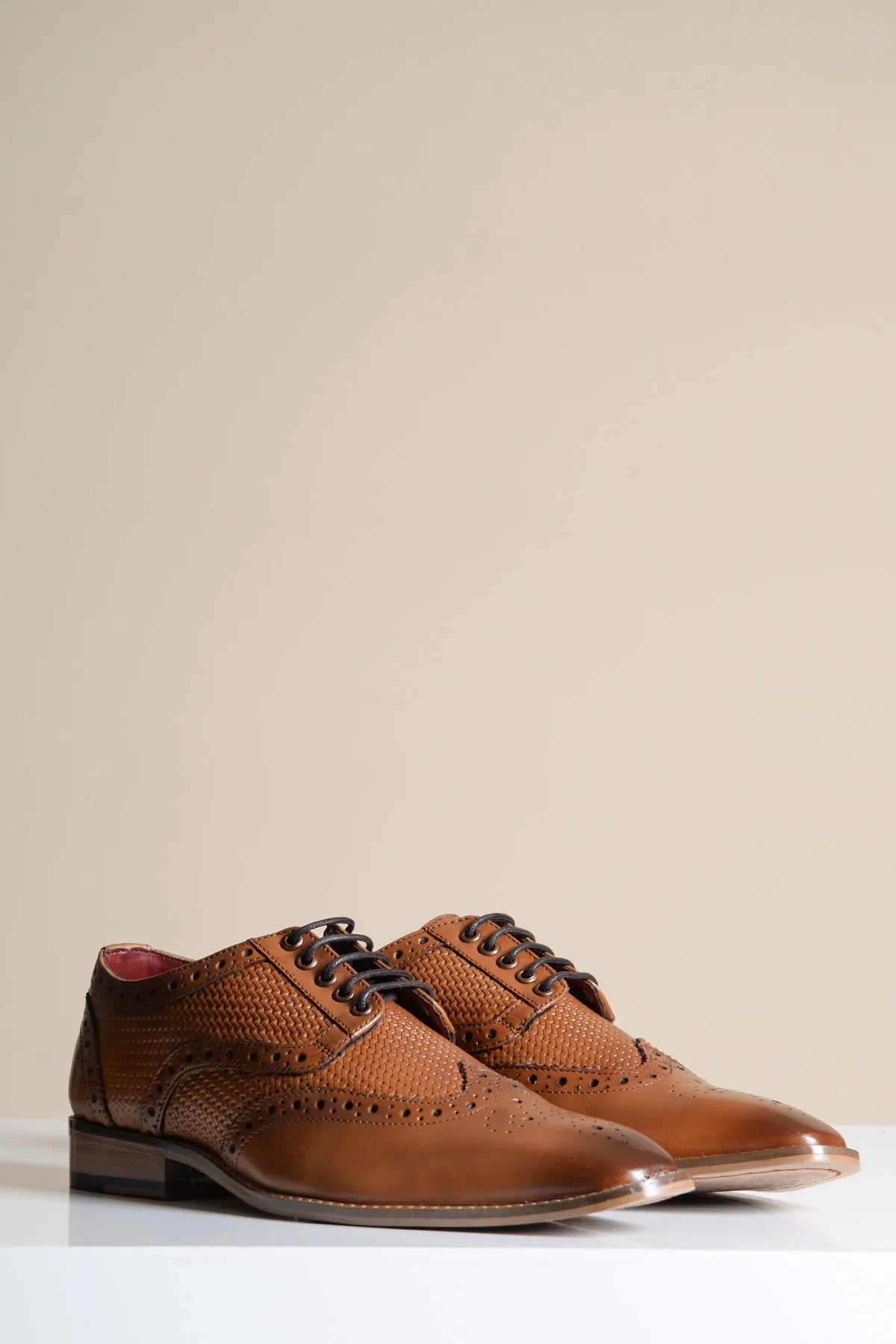 Scarpe in pelle marrone, Marc Darcy Brandon - Brogue con punta alata