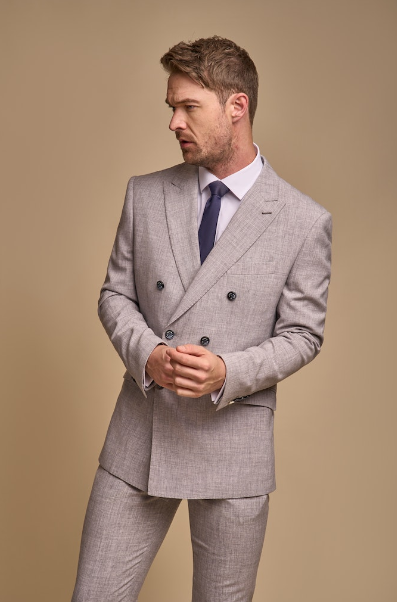 Completo grigio a doppiopetto da uomo - Cavani Tokyo grey suit 2 pezzi