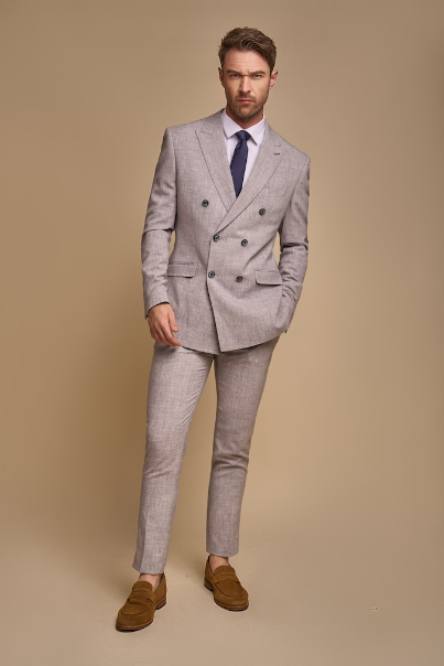 Completo grigio a doppiopetto da uomo - Cavani Tokyo grey suit 2 pezzi