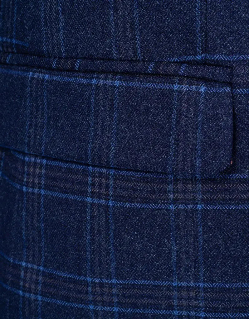 Abito blu a quadri - Chigwell tweedsuit