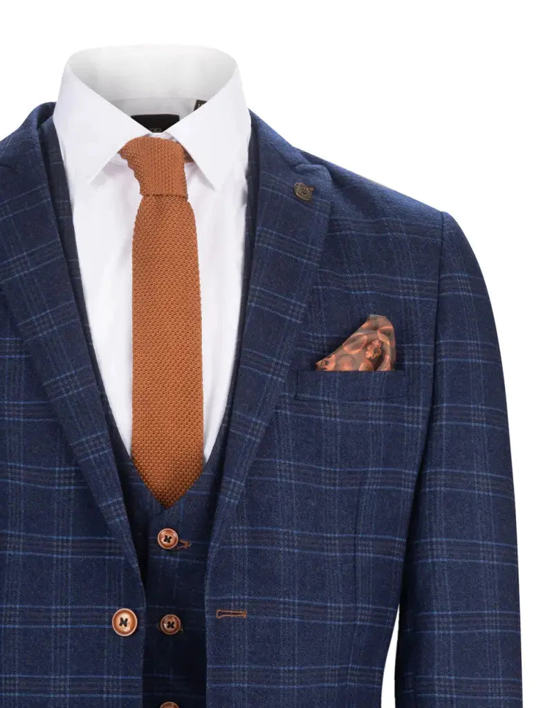 Abito blu a quadri - Chigwell tweedsuit