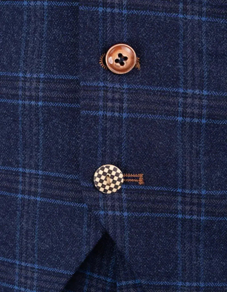 Abito blu a quadri - Chigwell tweedsuit