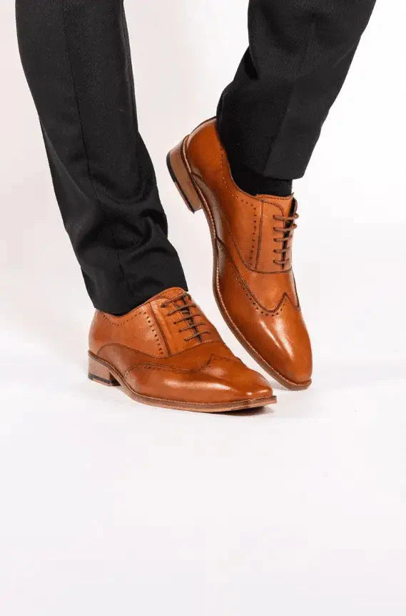 Scarpe in pelle marrone, Marc Darcy Carson - Wingtip brogue