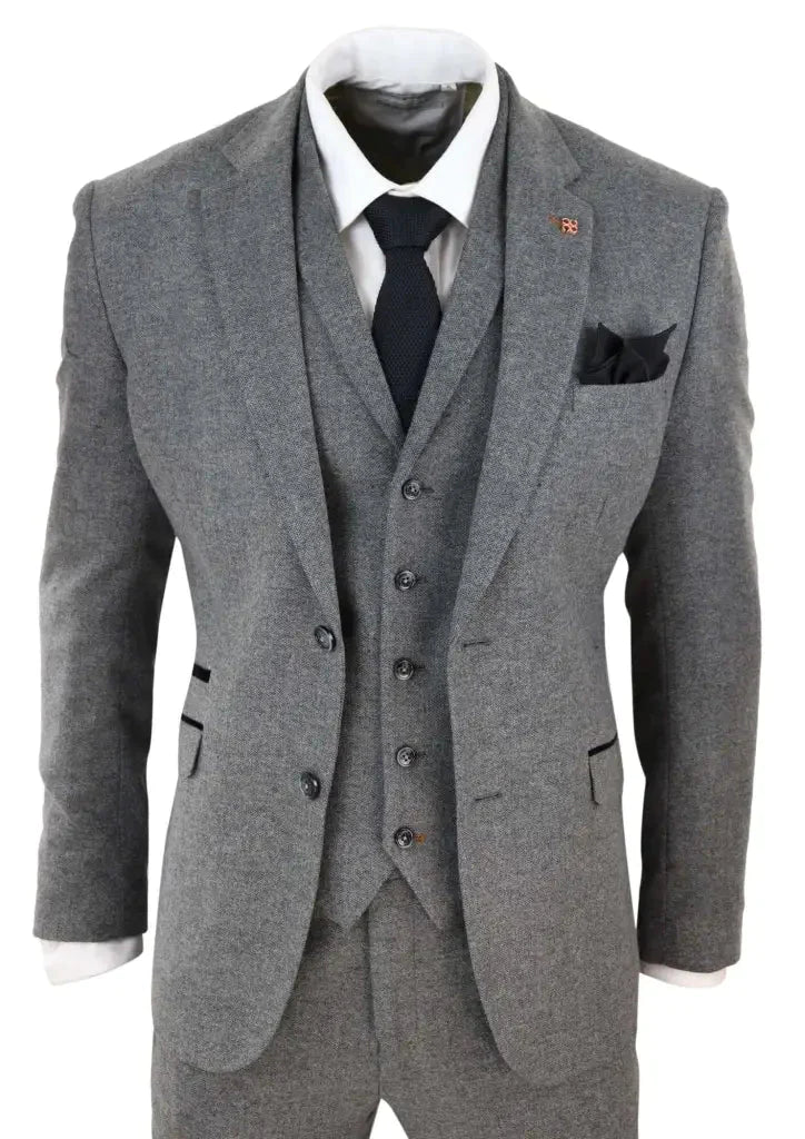 Cavani - Completo a tre pezzi - Tweed grigio Martez