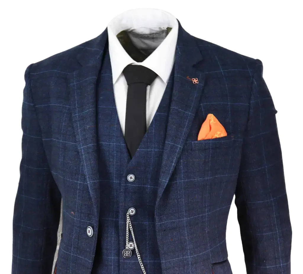 Completo in Tweed a Tre Pezzi Cody Blue