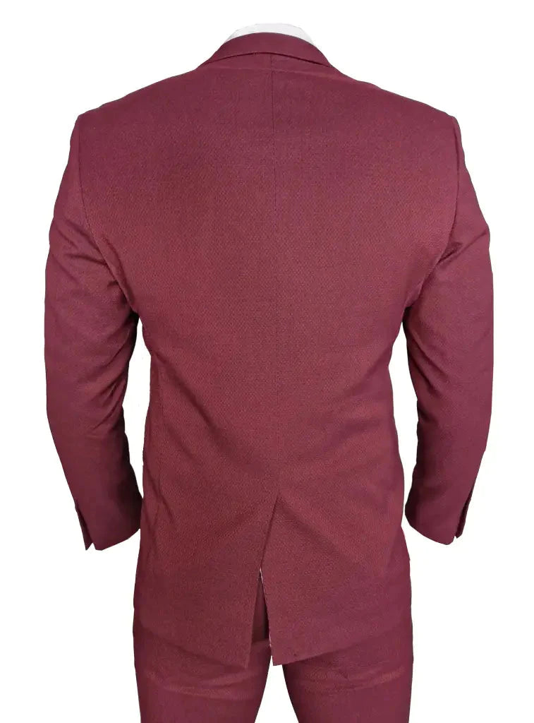 Completo da uomo MAX colore vino, 3 pezzi