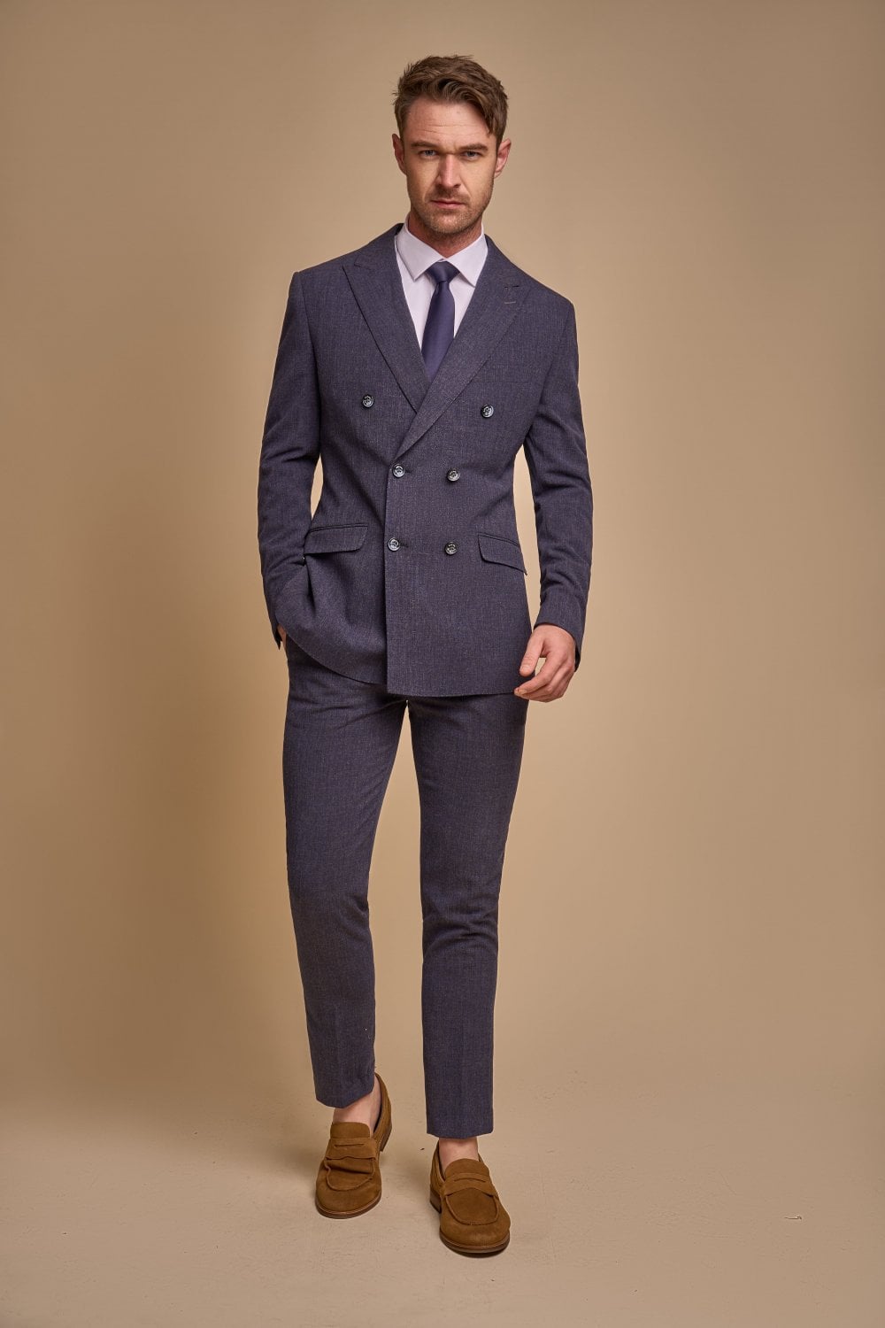 Completo blu navy a doppiopetto da uomo - Cavani Tokyo navy suit 2 pezzi