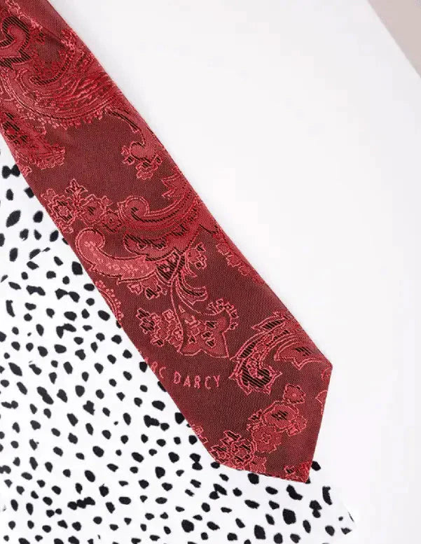 Cravatta per bambini Wine Red Paisley