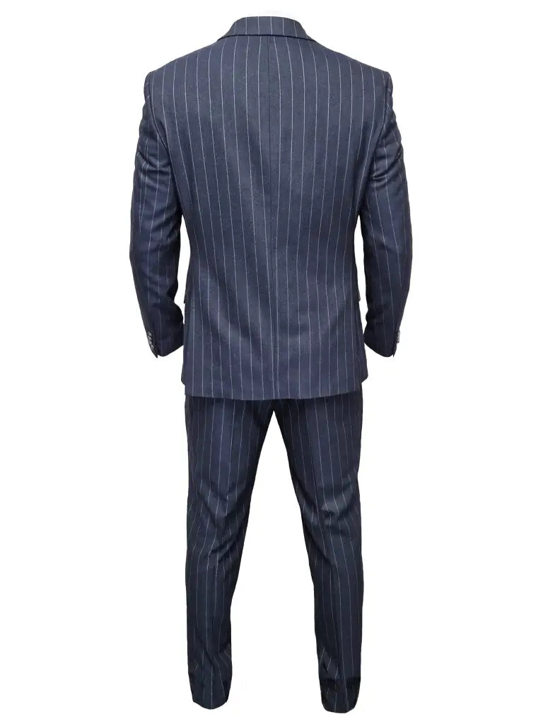 Abito a righe blu navy per uomo - Cavani Invincible Suit