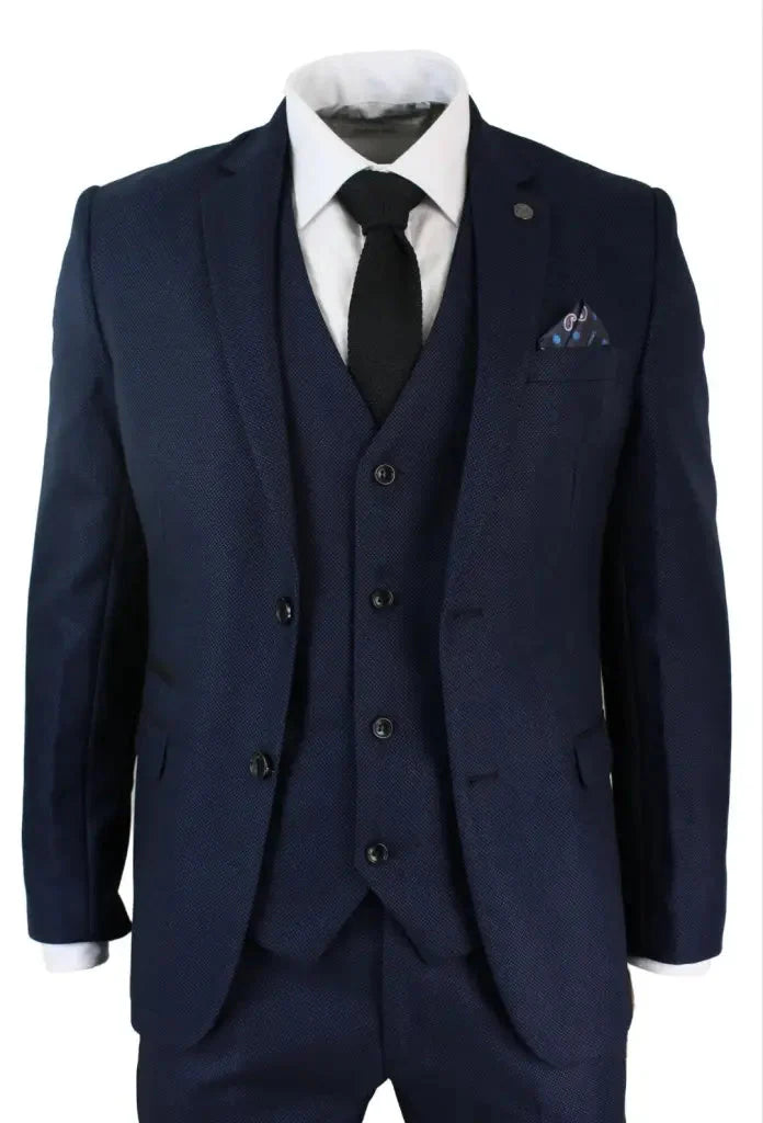 Abito blu navy da uomo Callum | Giacca, gilet e pantaloni