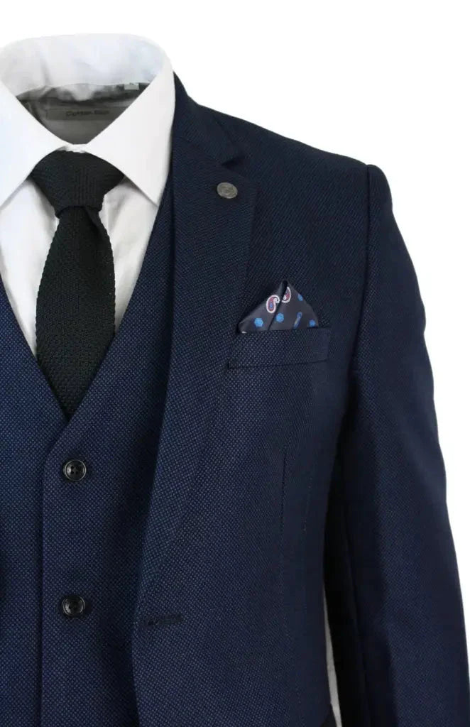 Abito blu navy da uomo Callum | Giacca, gilet e pantaloni