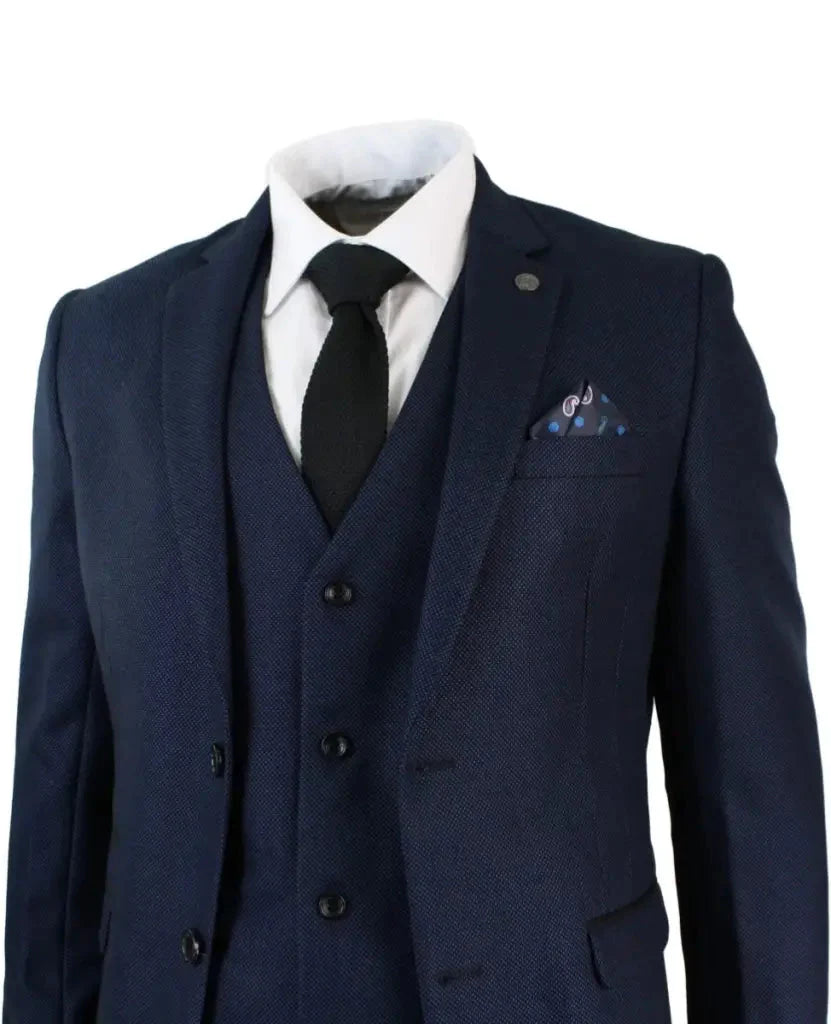 Abito blu navy da uomo Callum | Giacca, gilet e pantaloni