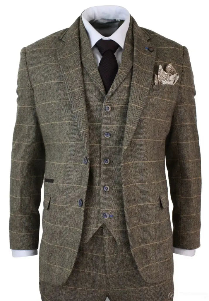 Outfit Peaky Blinders Herringbone marrone - Albert Brown