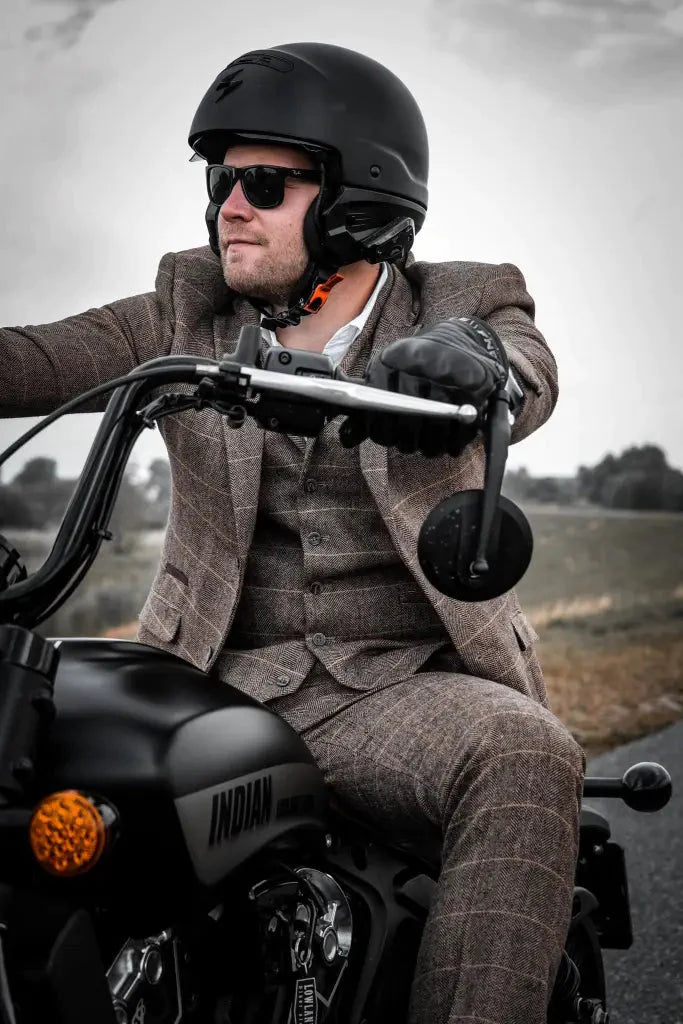 Outfit Peaky Blinders Herringbone marrone - Albert Brown