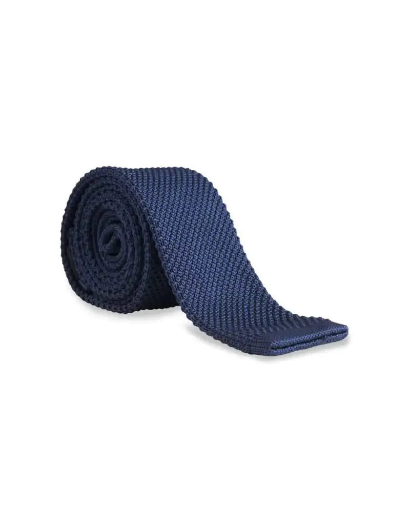 Stropdas navy gebreid - Garrison Limited navy blue -